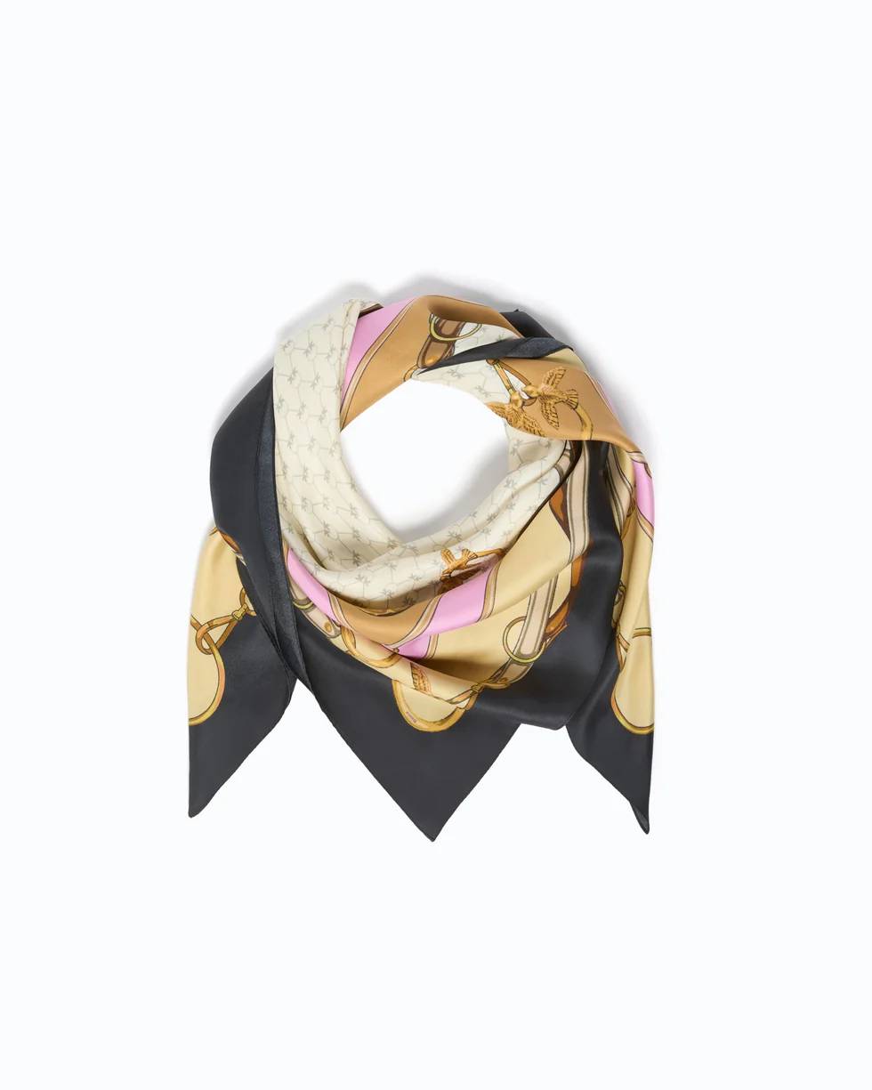 Foulard con stampa multicolor 106656A39N ZC8 PINKO Mult. nero/beige 