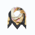 Foulard con stampa multicolor 106656A39N ZC8 PINKO Mult. nero/beige 