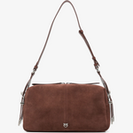 Borsa in suede con tracolla 106676A0F6 L88O PINKO Castano intenso-old silver 