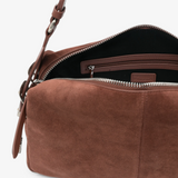 Borsa in suede con tracolla 106676A0F6 L88O PINKO Castano intenso-old silver 