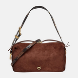 Borsa in suede con tracolla 106761A3DB L88J PINKO Castano intenso-matt gold 