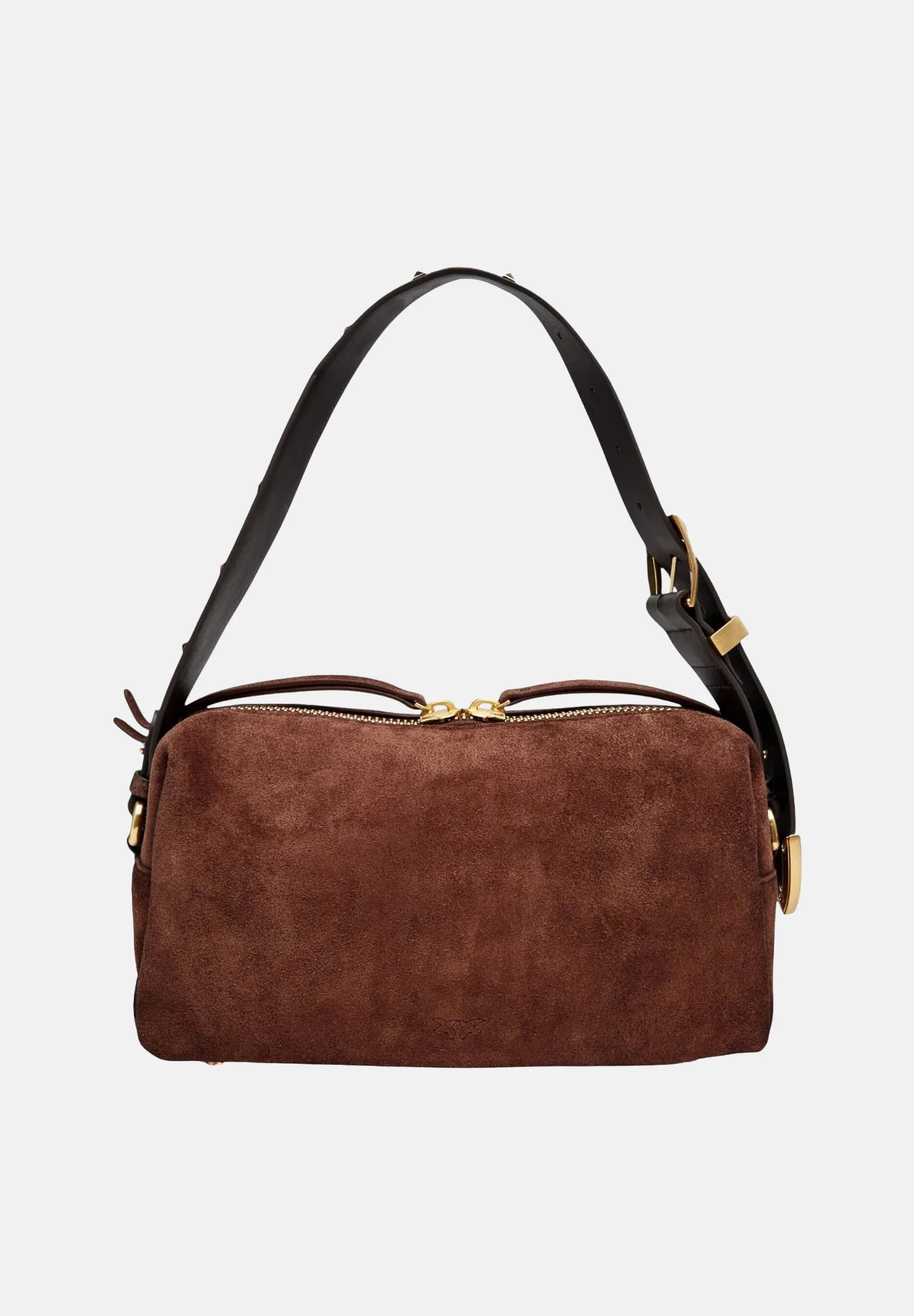 Borsa in suede con tracolla 106761A3DB L88J PINKO Castano intenso-matt gold 