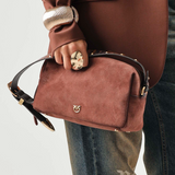Borsa in suede con tracolla 106761A3DB L88J PINKO Castano intenso-matt gold 