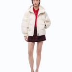 Giacca blouson oversize con cappuccio 107052A3EA C10 PINKO Panna 