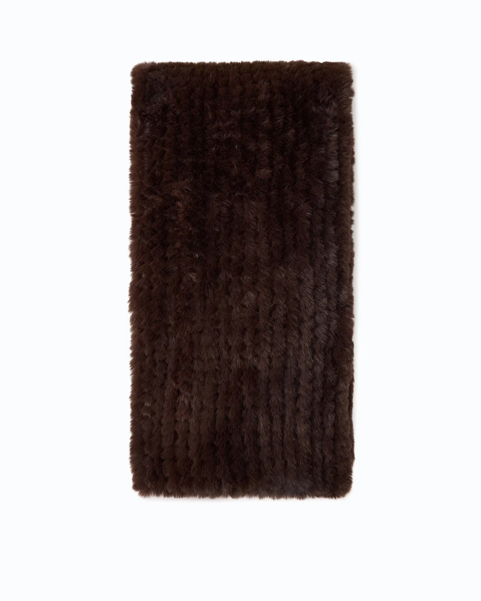 Maxi sciarpa effetto pelliccia 107079A3EH L72 PINKO Marrone testa moro 