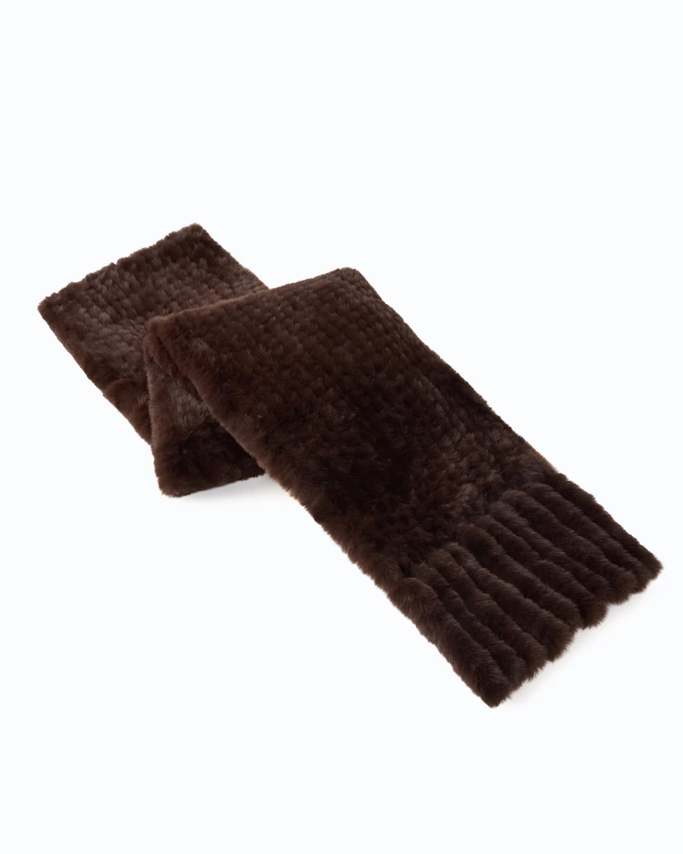 Maxi sciarpa effetto pelliccia 107079A3EH L72 PINKO Marrone testa moro 
