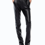 Pantaloni slim fit svasati effetto nappa 107127A3EQ Z99 PINKO Nero limousine 