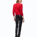 Pantaloni slim fit svasati effetto nappa 107127A3EQ Z99 PINKO Nero limousine 