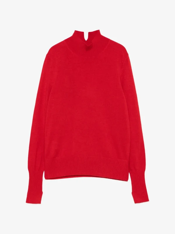 Maglia collo alto in lana e cachemire 107204A3G1 R66 PINKO Rosso-intenso 
