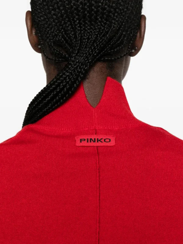 Maglia collo alto in lana e cachemire 107204A3G1 R66 PINKO Rosso-intenso 