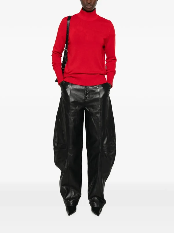 Maglia collo alto in lana e cachemire 107204A3G1 R66 PINKO Rosso-intenso 