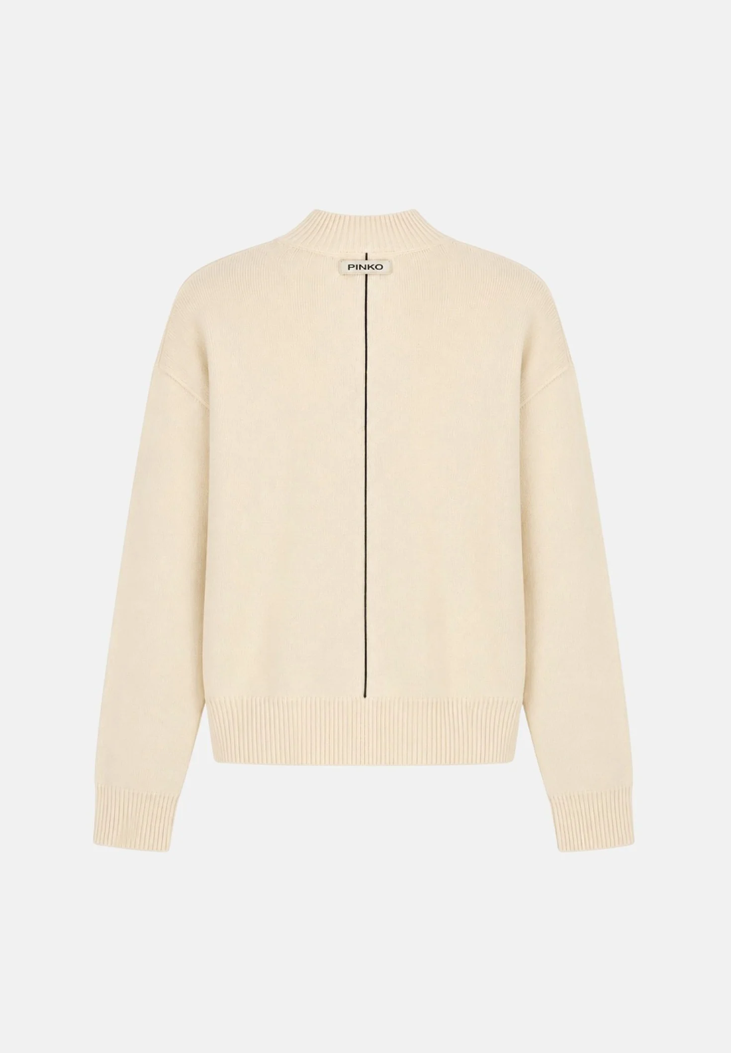 Lupetto in lana 107205A3G1 C15 PINKO Beige rugiada gelata 