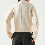 Lupetto in lana 107205A3G1 C15 PINKO Beige rugiada gelata 