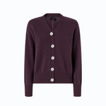 Cardigan in lana e cashmere 107212A3G1 W63 PINKO Viola prugna perfetto 