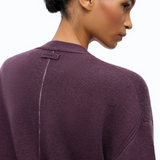 Cardigan in lana e cashmere 107212A3G1 W63 PINKO Viola prugna perfetto 