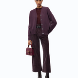 Cardigan in lana e cashmere 107212A3G1 W63 PINKO Viola prugna perfetto 