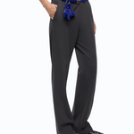 Pantaloni a gamba dritta con vita elasticizzata 107213A3AH I76 PINKO Grigio corvo 