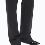 Pantaloni a gamba dritta con vita elasticizzata 107213A3AH I76 PINKO Grigio corvo 