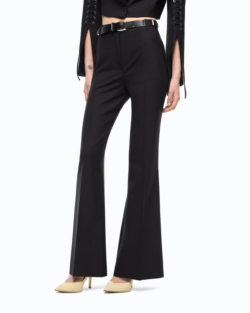 Pantalone sartoriale in fresco di lana 107214A3G3 Z99 PINKO Nero limousine 