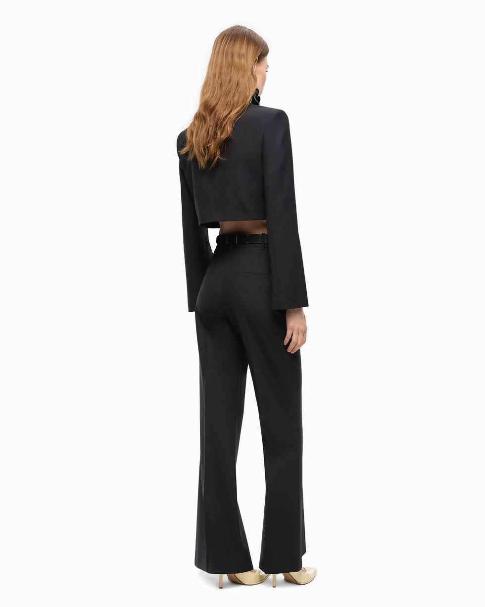 Pantalone sartoriale in fresco di lana 107214A3G3 Z99 PINKO Nero limousine 