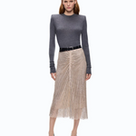Maglia in lana merino con spalline rimovibili 107246A3FY I76 PINKO Grigio corvo 