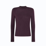 Maglia in lana merino con spalline rimovibili 107246A3FY W63 PINKO Viola prugna perfetto 