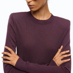 Maglia in lana merino con spalline rimovibili 107246A3FY W63 PINKO Viola prugna perfetto 