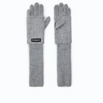Guanti con paillettes e logo 107254A3EJ I42 PINKO Grigio pioggerella 