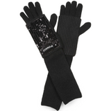 Guanti con paillettes e logo 107254A3EJ Z99 PINKO Nero limousine 