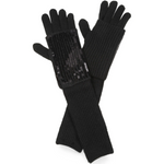 Guanti con paillettes e logo 107254A3EJ Z99 PINKO Nero limousine 