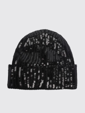 Cappello in lana con paillettes 107256A3EJ Z99 PINKO Nero limousine 