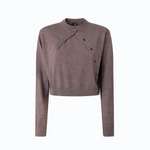 Maglia senza maniche con cardigan integrato 107259A3FY I66 PINKO Beige corda bungee 