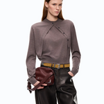 Maglia senza maniche con cardigan integrato 107259A3FY I66 PINKO Beige corda bungee 