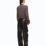 Maglia senza maniche con cardigan integrato 107259A3FY I66 PINKO Beige corda bungee 