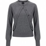 Maglia senza maniche con cardigan integrato 107259A3FY I76 PINKO Grigio corvo 