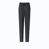 Pantaloni a sigaretta gessati in misto lana stretch 107264A3FF IN4 PINKO Mult. grigio/rosa 