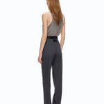 Pantaloni a sigaretta gessati in misto lana stretch 107264A3FF IN4 PINKO Mult. grigio/rosa 