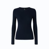 Maglia a costine con pizzo 107269A3I0 G02 PINKO Blu-eclissi totale 