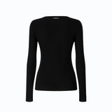 Maglia a costine con pizzo 107269A3I0 Z99 PINKO Nero limousine 