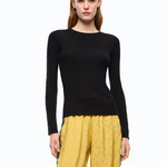 Maglia a costine con pizzo 107269A3I0 Z99 PINKO Nero limousine 