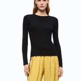 Maglia a costine con pizzo 107269A3I0 Z99 PINKO Nero limousine 
