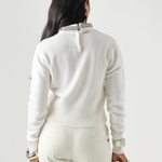 Maglia in misto lana con collo gioiello 107274A3GI Z03 PINKO Bianco inverno 