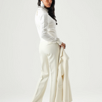 Maglia in misto lana con collo gioiello 107274A3GI Z03 PINKO Bianco inverno 