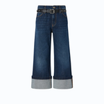 Jeans cropped con cintura in pelle 107277A3HG PJB PINKO Lavaggio scuro 