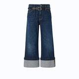 Jeans cropped con cintura in pelle 107277A3HG PJB PINKO Lavaggio scuro 