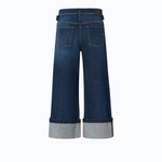 Jeans cropped con cintura in pelle 107277A3HG PJB PINKO Lavaggio scuro 