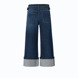 Jeans cropped con cintura in pelle 107277A3HG PJB PINKO Lavaggio scuro 