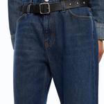 Jeans cropped con cintura in pelle 107277A3HG PJB PINKO Lavaggio scuro 