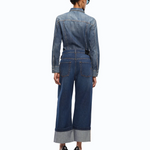 Jeans cropped con cintura in pelle 107277A3HG PJB PINKO Lavaggio scuro 