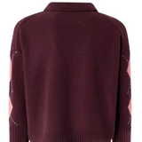 Polo in lana fantasia 107286A3IE YN2 PINKO Bordeaux/rosa 